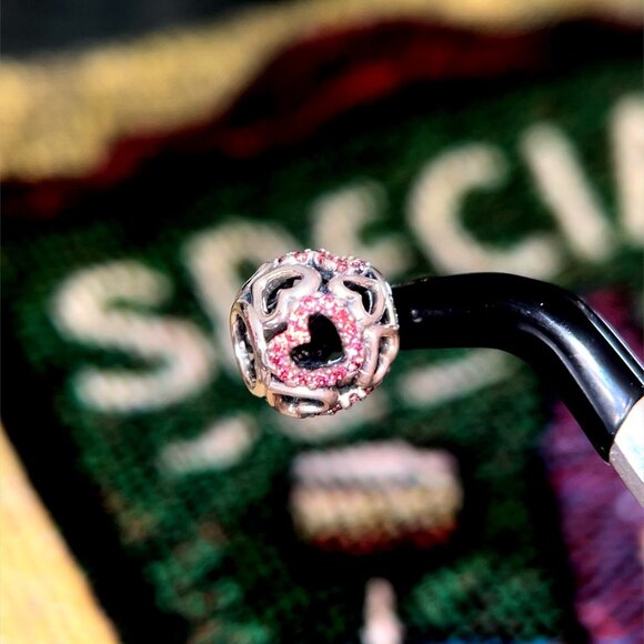 Pandora Pink Cz Cut Out Heart Charm - Picture 3 of 3
